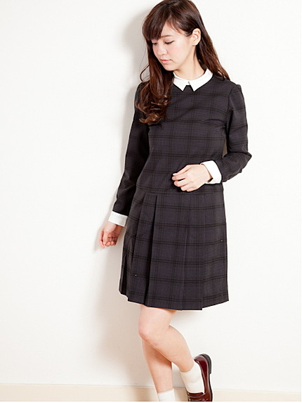 <サイズコンシェルジュ>クラシカルチェックワンピース