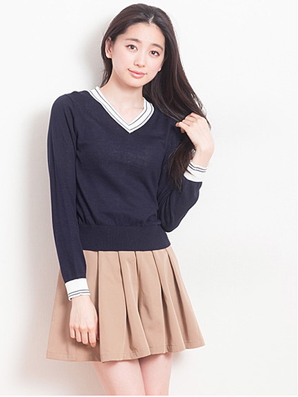 <サイズコンシェルジュ>チルデンニットプルオーバー