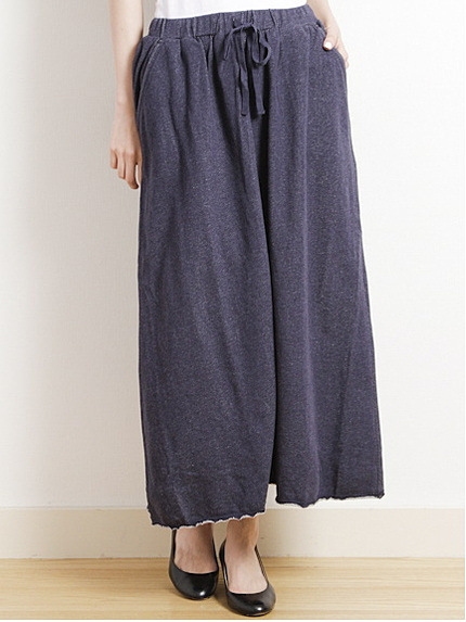 A裏毛マキシカットスカート