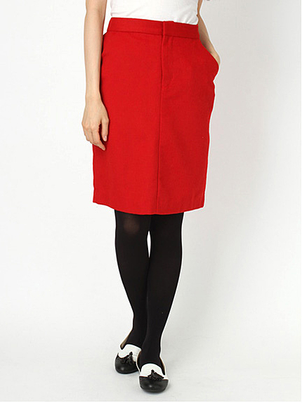 Nシャギータイトミディ丈スカート