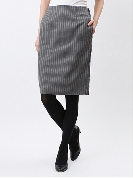 Nストライプタイトスカート