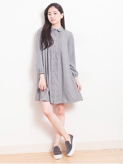 T/Rツイルピンタックワンピース