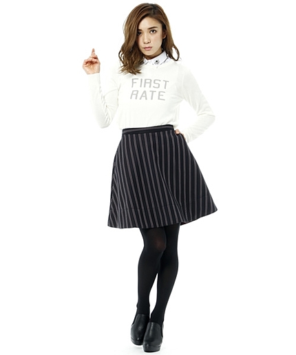 リバーシブルレジメンタルスカート