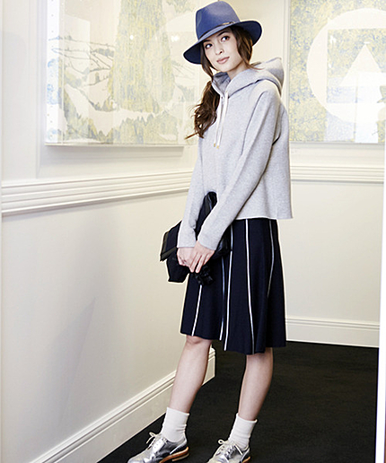 ストライプニットスカート