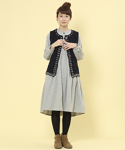 【1/16(金)再値下げ】起毛キルティングワンピース