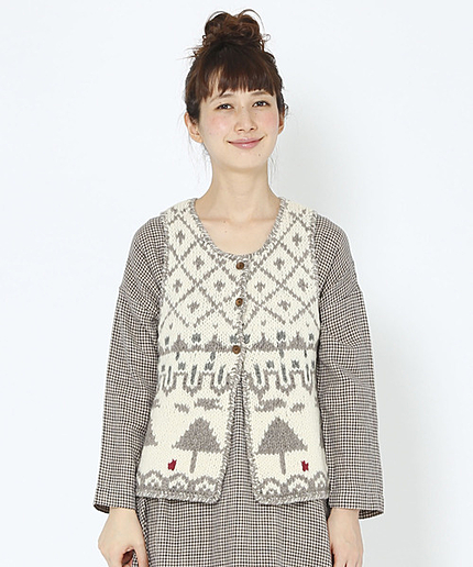 シェットランドウールノルディックジャガードベスト