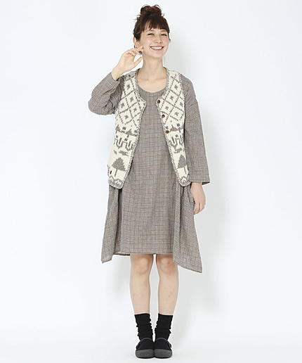 シェットランドウールノルディックジャガードベスト