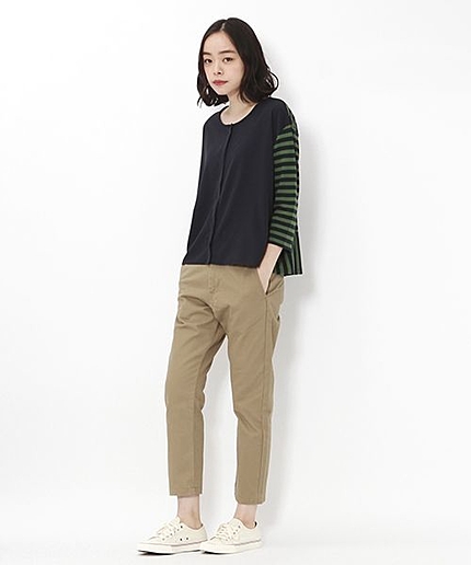 シルテンBO布帛切替カーディガン