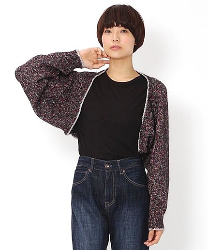 ミックスヤーンボレロカーディガン