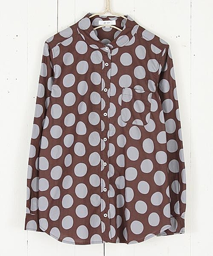 綿 恐竜EGGドットシャツ