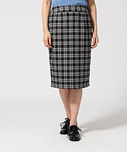 チェックペンシルスカート