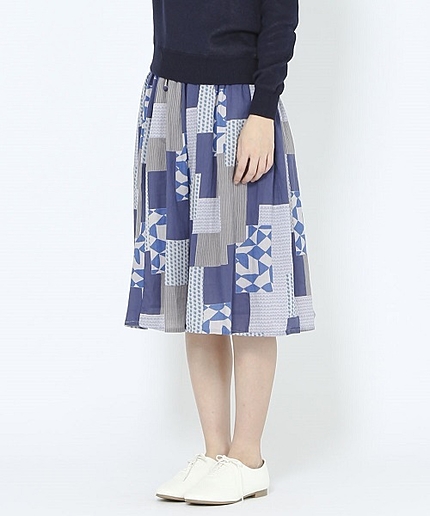 ビエラパッチワークプリントスカート