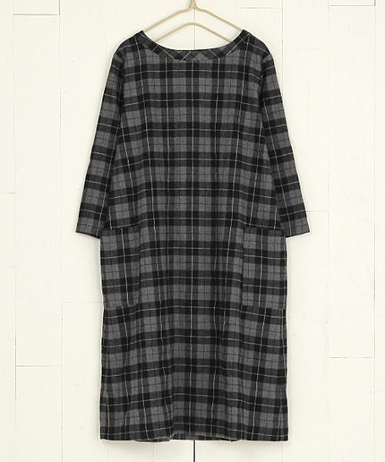 【1/9(金)再値下げ】コットン起毛チェックアソートワンピース