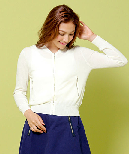 ZIPニットカーディガン