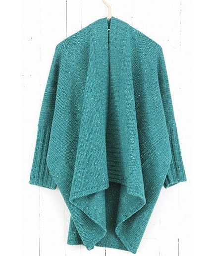 【OUTLET】ネップハーフウールドルマンカーディガン