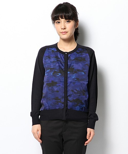 カモフラージュプリントコンビカーディガン