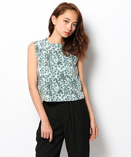 花柄ノースリーブTOPS