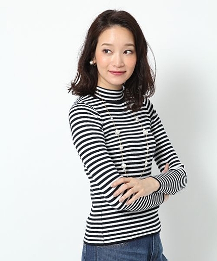 12Gカラーリブハイネック