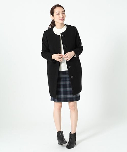 Ｗサキゾメチェックタイトスカート