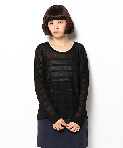 ウールシャドウボーダーニット