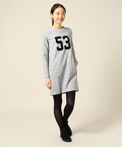 ナンバリングニットソーワンピース