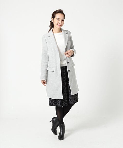 Ｐレオパードプリントミディスカート