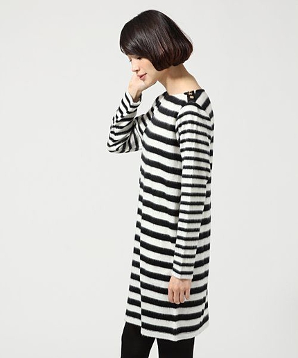 シャギーボーダーワンピース