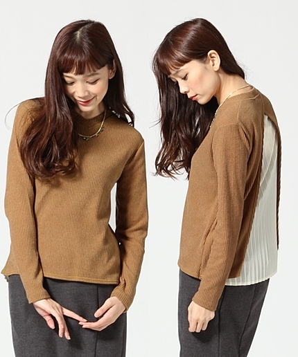 ウシロプリーツテレコプルオーバー