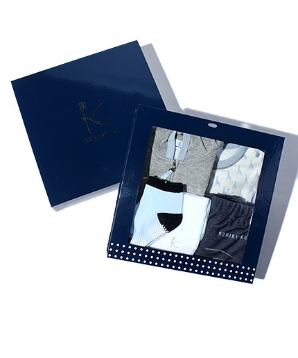 【KIDS雑貨】ギフトＢＯＸ(キリンPtデニムニット)