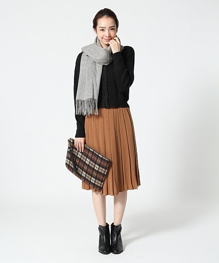 Ｐプリーツミディスカート