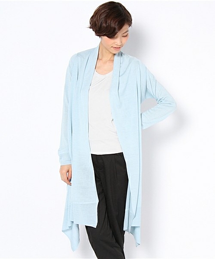 シャイニーシルクロングカーディガン