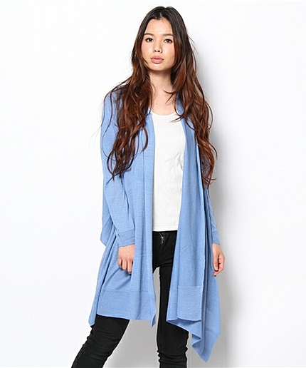 シャイニーシルクロングカーディガン