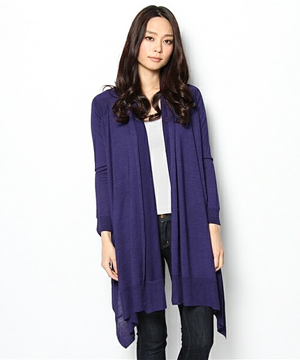 シャイニーシルクロングカーディガン