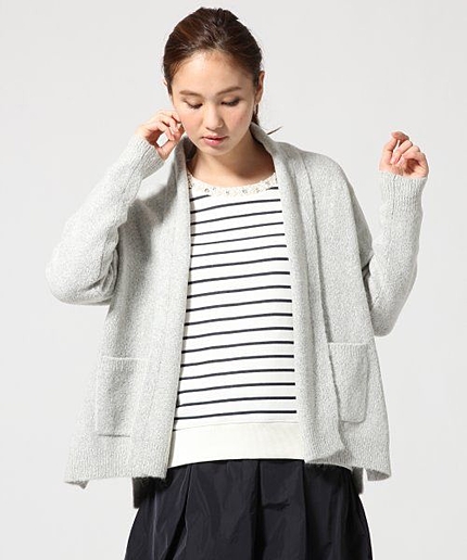 ７ゲージアルパカコンカーディガン長袖