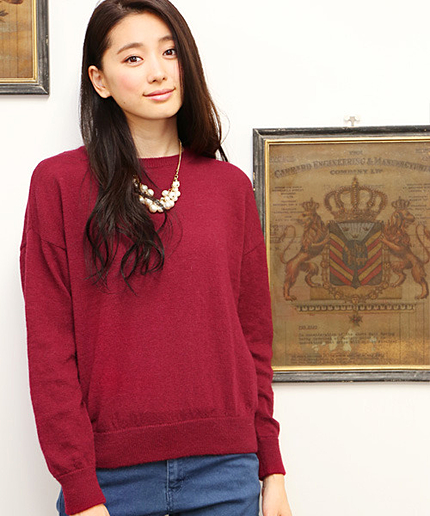 9ゲージアンゴラナイロンプルオーバーロングスリーブ/mikoa