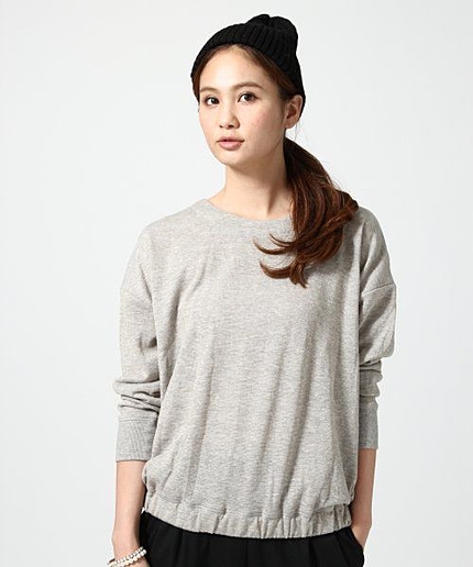 ラメウラケプルオーバー/長袖