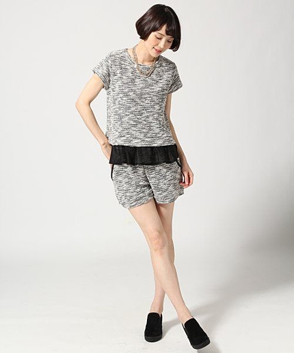 ショートパンツセットアップ