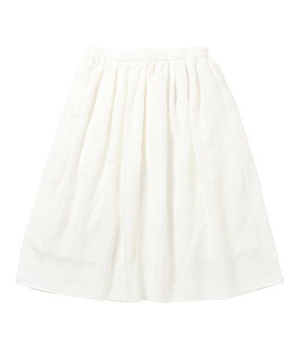 ギンガムジャガードミディロングスカート