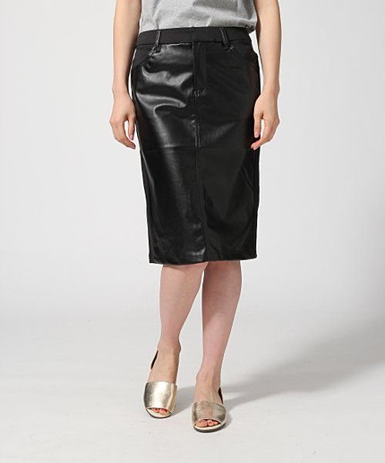 【WEB限定価格】フェイクレザータイトスカート