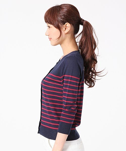 【WEB限定プライス】12GCパネルボーダー/Cカーディガン7S