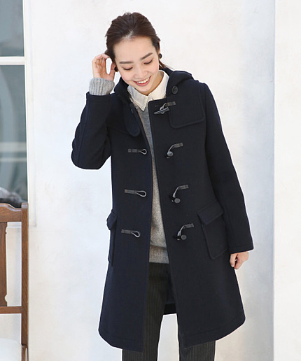 【イタリア製生地使用】ウールロングダッフルコート