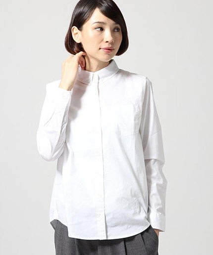 ストレッチムジガラボタンダウンシャツ