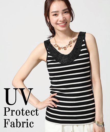 【機能素材アイテム】14SSUVカットエリビジュータンクトップ