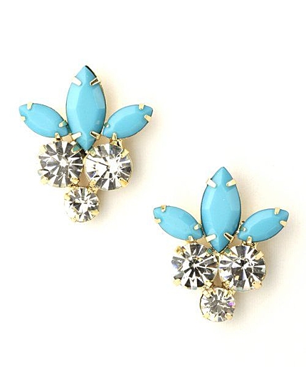 ラインストーンピアス