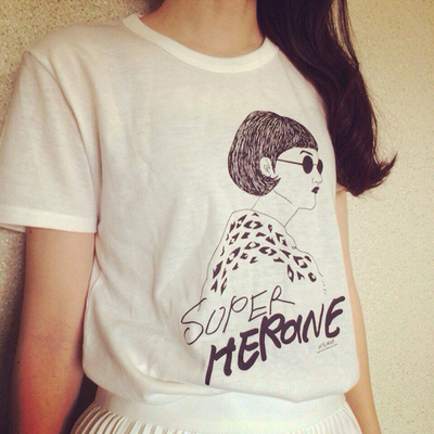 SUPER HEROINE Tee WHITE