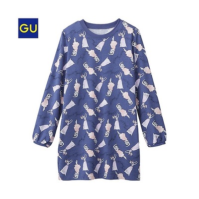 裏毛プリントワンピースＡ