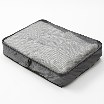 ナイロンたためる仕分けケース大　グレー