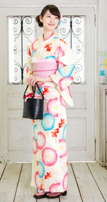 浴衣+造り帯+下駄の3点set