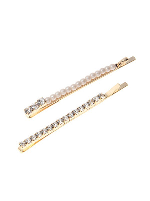 【passage mignon/flaneur】ビジュー+プチパールヘアピンセット