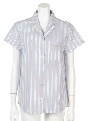 ストライプガーゼシャツ